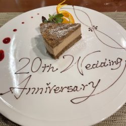 ビストロ マサ 極さんで結婚20周年記念のお祝い