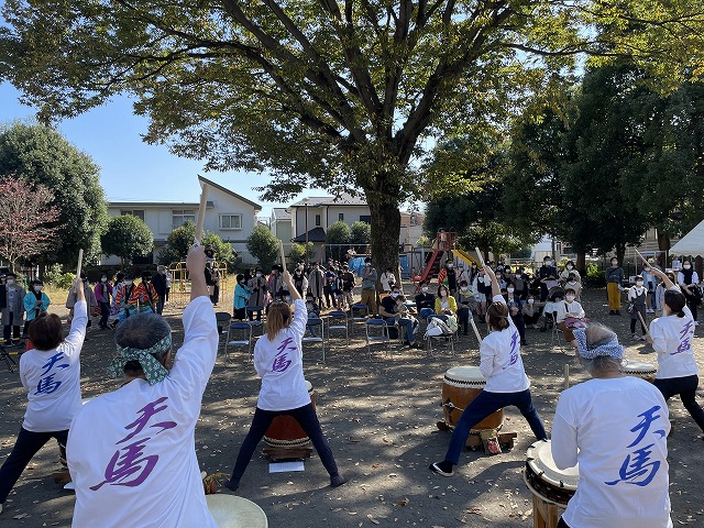 東橋本商店会文化祭の和太鼓演奏